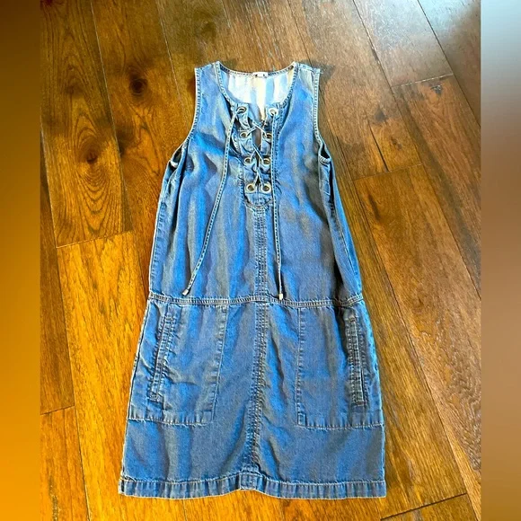 white christmas dresses Shoals Denim Maxi Shirt Dress in Light Indigo main image 1
